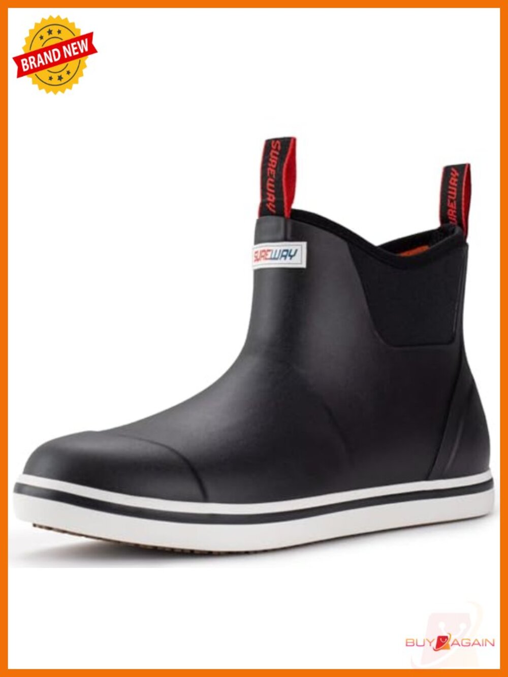 Women's Waterproof Neoprene Rubber Deck Boots Non-Slip Ankle Fishing Rain Boots